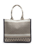 Tribal Jacquard Cotton Canvas Handheld Bag