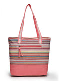 Eco- friendly Cotton Canvas Striped Jacquard Tote Bag