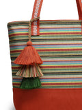 Eco- friendly Cotton Canvas Striped Jacquard Tote Bag