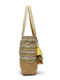 Eco- friendly Cotton Canvas Striped Jacquard Tote Bag