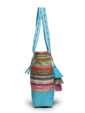 Eco- friendly Cotton Canvas Striped Jacquard Tote Bag