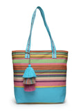 Eco- friendly Cotton Canvas Striped Jacquard Tote Bag