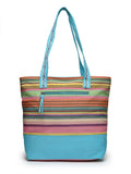 Eco- friendly Cotton Canvas Striped Jacquard Tote Bag