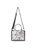 Jungle Jacquard Cotton Canvas Animal & Floral Self Design Handheld Bag