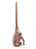 Tribal Cotton Canvas Jaquard Geometric Jacquard Sling Bag