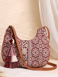 Tribal Cotton Canvas Jaquard Geometric Jacquard Sling Bag