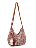 Tribal Cotton Canvas Jaquard Geometric Jacquard Sling Bag