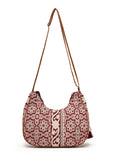 Tribal Cotton Canvas Jaquard Geometric Jacquard Sling Bag