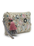 Boho Floral Embellished Polycotton Sling Bag