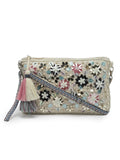 Boho Floral Embellished Polycotton Sling Bag