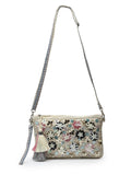 Boho Floral Embellished Polycotton Sling Bag