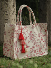 Jungle Toile Jacquard Cotton Handheld Bag