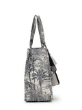 Jungle Toile Jacquard Cotton Handheld Bag