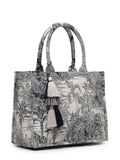 Jungle Toile Jacquard Cotton Handheld Bag