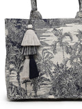 Jungle Toile Jacquard Cotton Handheld Bag