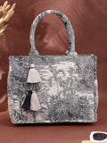 Jungle Toile Jacquard Cotton Handheld Bag