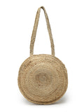 Sisal Embellished Jute Tote Bag