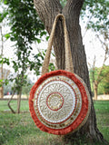 Sisal Mandala Embellished Jute Tote Bag