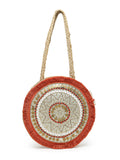 Sisal Mandala Embellished Jute Tote Bag