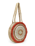 Sisal Mandala Embellished Jute Tote Bag