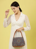 Tribal Mandala Cotton Jacquard Handheld Bag