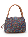 Tribal Mandala Cotton Jacquard Handheld Bag