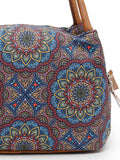 Tribal Mandala Cotton Jacquard Handheld Bag