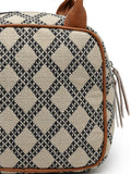 Geomat Lattice Cotton Jacquard Handheld Bag