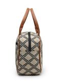 Geomat Lattice Cotton Jacquard Handheld Bag