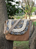 Boho Ethnic Embellished Cotton Jacquard Sling Bag