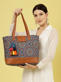 Tribal Mandala Printed Polycotton Tote Bag