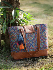 Tribal Mandala Printed Polycotton Tote Bag