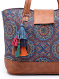 Tribal Mandala Printed Polycotton Tote Bag