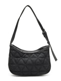 Uno Geometric Quilted Polyester Shoulder Bag