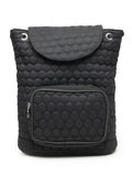 Geometric Quilted Polyester Backpack