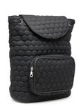 Geometric Quilted Polyester Backpack