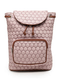 Geometric Quilted Polyester Backpack