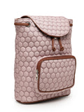 Geometric Quilted Polyester Backpack