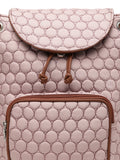 Geometric Quilted Polyester Backpack