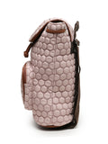 Geometric Quilted Polyester Backpack