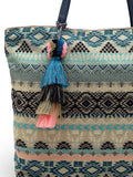 Geomat Ethnic Cotton Jacquard Tote Bag