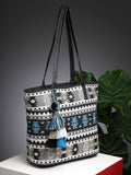 Geomat Ikat Cotton Jacquard Tote Bag