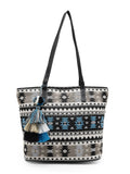 Geomat Ikat Cotton Jacquard Tote Bag