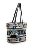 Geomat Ikat Cotton Jacquard Tote Bag