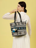 Geomat Ikat Cotton Jacquard Tote Bag