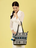 Geomat Ikat Cotton Jacquard Tote Bag