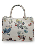 Jungle Toile Cotton Jacquard Handheld Bag