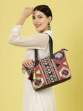 Tribal Ikat Cotton Jacquard Tote Bag