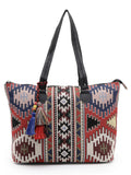 Tribal Ikat Cotton Jacquard Tote Bag