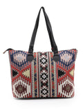 Tribal Ikat Cotton Jacquard Tote Bag